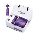 [Miga Plaza]Men Classic Silk Tie Set Bow Ties Necktie Pocket Square Cufflink FREE GIFT BOX Set. 