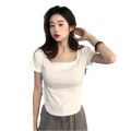 Short Sleeve T T-shirt Women's Summer New Korean Style Slim Fit Casual Bottoming Shirt Student Niche Hot Girl Girl Blouse Fashion ins. 