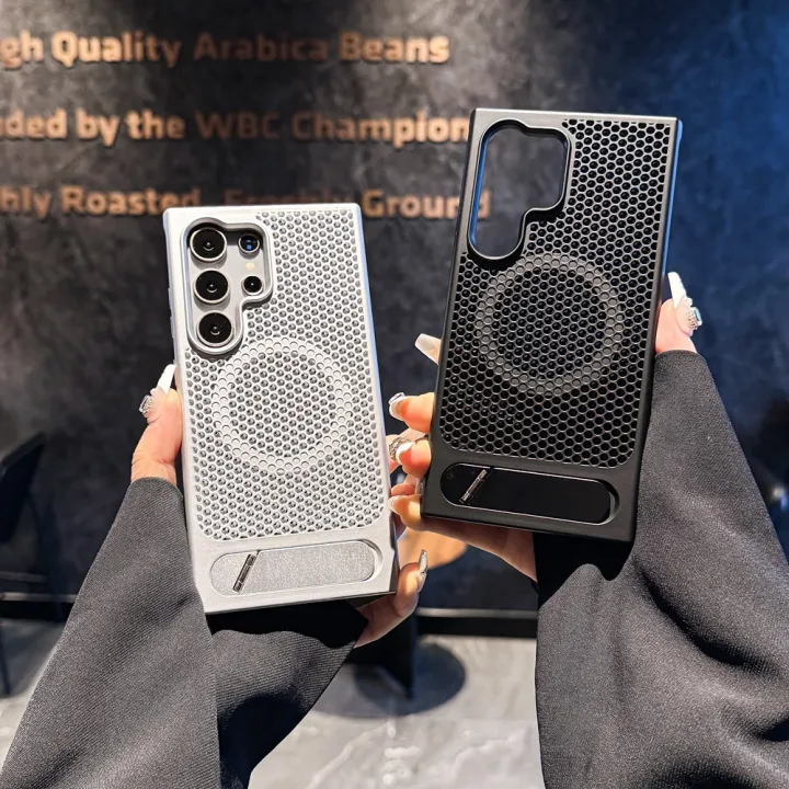 HODON%20Honeycomb%20Heat%20Dissipation%20Magnetic%20Phone%20Case%20For%20Samsung%20Galaxy%20S24%20S25%20S26%20Ultra%20Plus%20S24+%20S25+%20Hidden%20Metal%20Bracket%20Holder%20Hard%20Cover%20-%20Image%202