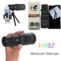 16X52 Monocular Telescope Optical Lens High Definition Handy Optics Scope Dual Focus Zoom 16X Binocular for Outdoor Camp Hunting. 