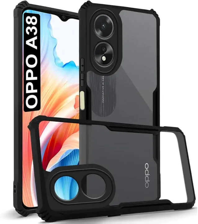 For%20Oppo%20A38%20Protective%20Black%20Border%20Crystal%20Clear%20Xundd%20Mobile%20Back%20Case%20Cover%20-%20Image%202