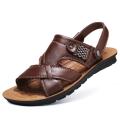 Big Size Men Leather Sandals Summer Classic Men Shoes Slippers Soft Sandals Men Roman Comfortable Outdoor Walking Footwear. 