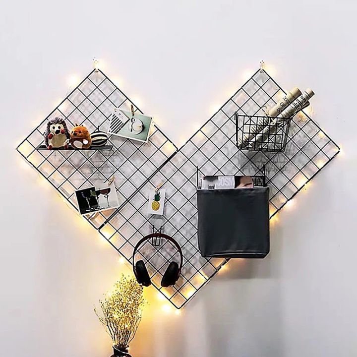 Metal%20Steel%20Net%20Mesh%20Frame%20Wall%20Shelf%20Decoration%20Grid%20Decor%20Photo%20Frame%20Nordic%20Wall%20Art%20Display%20Mesh%20Storage%20Shelves%20Organiser%20-%20Image%206