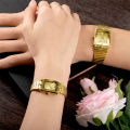 2022 Luxury Gold Steel Bracelet Wristwatches Female Male Clock Golden Quartz Watch For Men Women Watches relogio masculino L1018. 