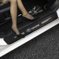 4Pcs Car 3D Carbon Fiber Door Anti Scratch Car Door Threshold Strip Sticker Car Door Protective Vinyl Car Stickers for TOYOTA.