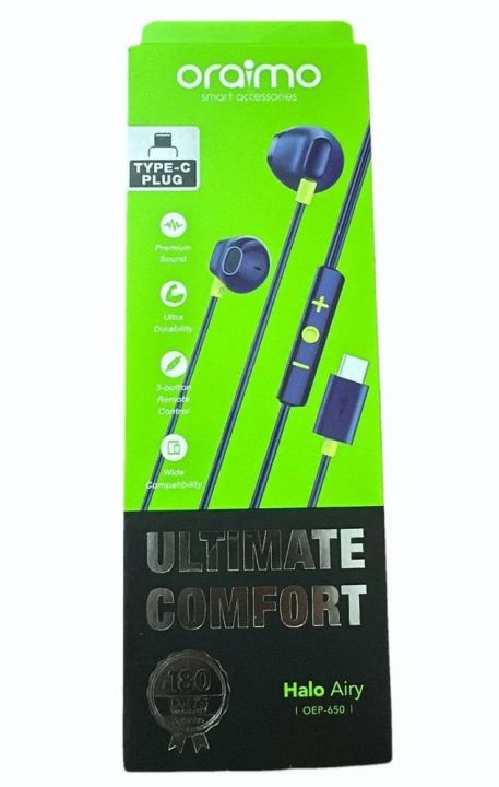 Oraimo Halo Airy OEP-650 Type C Wired Headphone