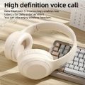Wireless Headphones Bluetooth 5.3 Headphone with Mic Head-mounted E-sports Gaming Headset Music Game Headset Support TF Card.
