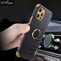 Phone case Tecno POP 8Pro Soft Case Crocodile Pattern Texture Leather Handphone Shockproof adsorb Ring Back cover Tecno POP 8 Pro case.
