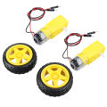 Dual Shaft motor and Wheels Smart Car Robot Gear Motor for arduino, black and yellow pack of 2-Black;Yellow. 