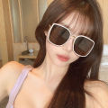 Korean version square frame women, round face for slimming and big face, fashionable outdoor internet celebrity, same style sunglasses.