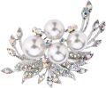 hijab pin Elegant Art Simulated Pearl Flower Brooch Pin Accessories Fashion Engagement Wedding Jewelry For Women. 
