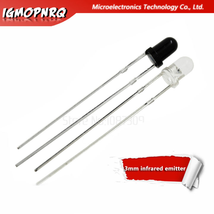 【The road to happiness Store】50pairs m 940nm LEDs infrared emitter and IR receiver diodes EACH 50PCS