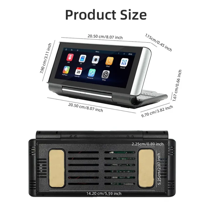 6.86Inch%20Car%20Portable%20Adjustable%20Flip%20Screen%20Car%20Wireless%20CarPlay%20Android%20Auto%20Touch%20Navigation%20Screen%20Durable%20Easy%20Install%20Easy%20to%20Use%20-%20Image%204