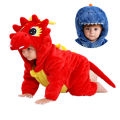 Toddler Dinosaur Bodysuit Anime Unicorn Colorful Dinosaur Cospaly Crawling Suit Baby Flannel Animal Costume Warm Sleepwear. 