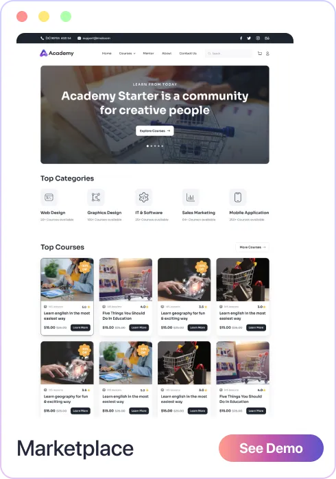 Academy%20LMS%20Laravel%20Learning%20Management%20System-One-Time%20Purchase%20-%20Lifetime%20Activation%20-%20Image%202