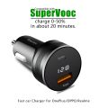 Supervooc Car Charger for OPPO Find X5/Reno8,80W/65W Warp car adapter for OnePlus11,2 Port Cigarette Lighter Adapter for Realme. 