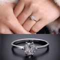 Silver Color Plated Stone Finger Ring for Women. 