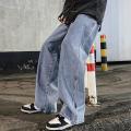 Trendy Men Jeans Soft Men Pants Drawstring Daily Wear Pure Color Men Jeans.
