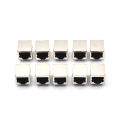 10Pcs/set RJ45 Network Ethernet 8P 8C Female Socket Connectors 8Pin PCB Mount High Qulity. 