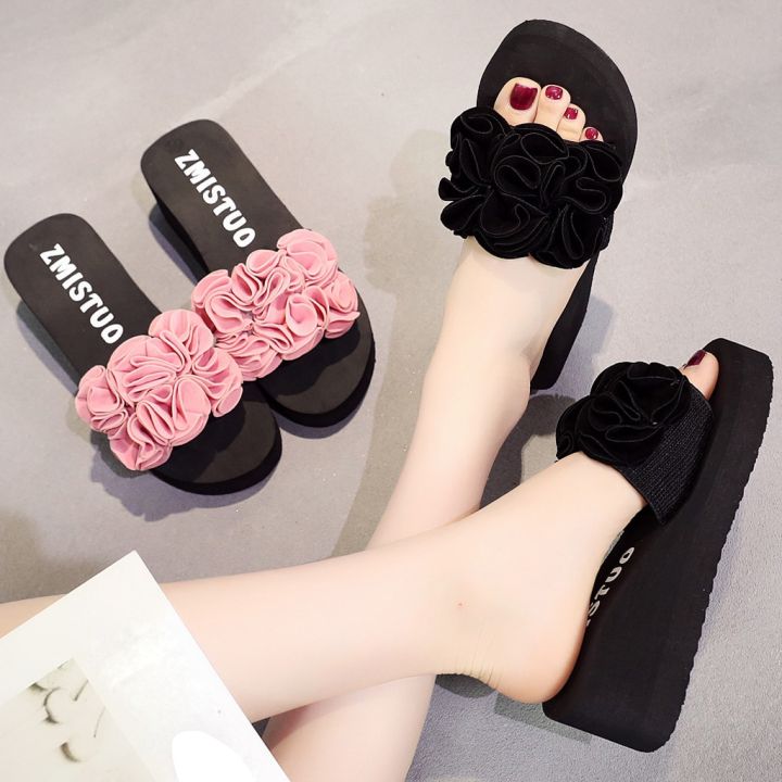 Summer Bohemia Slippers Women Summer Fashion Casual Clip Toe Female Flip Flops Non-slip Sandals Wedges Outdoor Beach Slippers