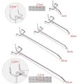 5Pcs Grid Wall Mesh Display Hooks Retail Shop Peg Goods Shelf Panel Pegboard Hooks Home Storage Hang Fits Workshop Hook Arm Rack.