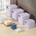 1pc Large Capacity Clothes Storage Bag,Four colors,Foldable Dustproof Bag,Handle Folding,Clothes,Blankets,Toys Storage.