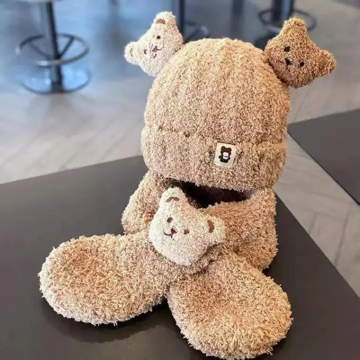 Toddler%20Winter%20Bear%20Hat%20Scarf%20Set%20Kids%20Earflap%20Beanie%20Warm%20Fleece%20Scarves%20Wrap%20Baby%20Girl%20Boy%20Neck%20Warmer%20-%20Image%207