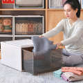 Drawer style plastic transparent wardrobe, sorting clothing cabinet, box, storage box.