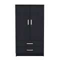 2 Double Door Almirah with two extra storge Melamine Laminated Board Cupboard, Premium Quality and Design - Family Furniture. 
