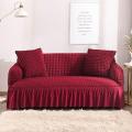 3 seater Turkey Elastic Sofa Cover maroon colour.