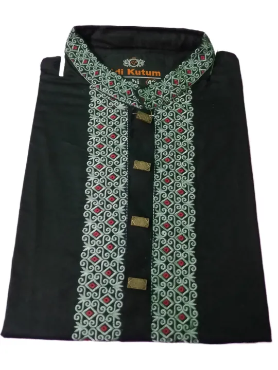 Stylish%20black%20Color%20Men's%20Embroidery%20Punjabi%20-%20Panjabi%20For%20Men%20-%20Image%208