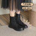 Red Dragonfly plus Size Leather Martin Boots Women2022New Autumn and Winter Short Boots British Style All-Match Black Female Boots.