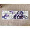 Genshin Impact Furina Wriothesley Mechanical Keyboard with Dye-sublimation 100 Keys PBT Plastic Keycaps. 