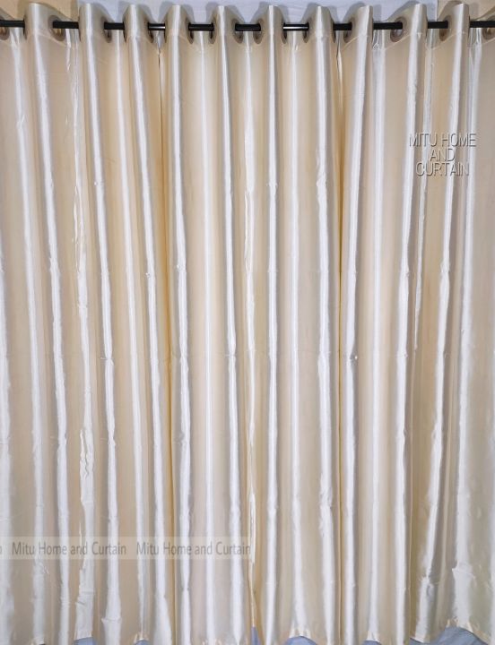 Curtain Porda Synthetic curtains Indian porda window protector 45*80 inch standard size Solid  Cream art 4 kuchi curtain