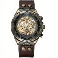 Retro Men's Fashion Hollow Fully Automatic Mechanical Watch.