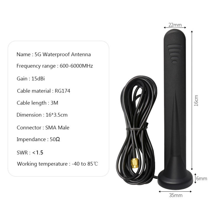 GSM%203G%204G%205G%20Antenna%20Outdoor%20Omni%20Aerial%20High%20Gain%2015dBi%20RP%20SMA%20Male%20TS9%20CRC9%20Waterproof%20Magnetic%20Antenna%20for%20Wifi%20Router%20Modem%20-%20Image%202