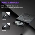 External CD/DVD Drive Burner, CD ROM DVD Player Portable CD Reader. 