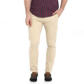 Slim-Fit Chino Gabardine Pants - Cream. 