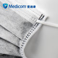 MEDICOM Disposable Mask Activated Carbon 2498 Four-Layer Filter Protection Formaldehyde Warm and Dustproof Gray Industrial. 