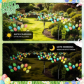 2 Pack 10LED Easter Eggs for Easter Decorations,Easter Decor Garden Lights Decorative Solar Lights,Dinosaur Eggs Lights Easy to Use.