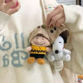 Anime Kawaii Girl Snoopy Charlie Brown Masked Keychain Backpack Phone Pendant Plush Soft Comfortable Very Exquisite For Girls. 