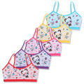 5Pcs Girls Bra Children's Vest Underwear Suspenders Pure Cotton Breathable Elementary School Girls 6-14 Years Old. 