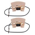 JAERBEE 2Pcs Violin Bridge with Internally Mounted Piezo Pickup for 4/4 Full Size Electric Violin Parts Replacement. 