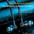 Wireless Bluetooth Earphone Sports Waterproof Sweatproof Neckband Headphone Handsfree Call In Ear Earbud Long Standby Noise Canceling Headset.