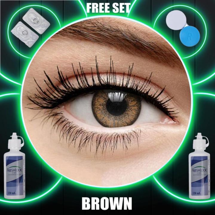 Eye Contact Lens Color Blends Brown - One Set