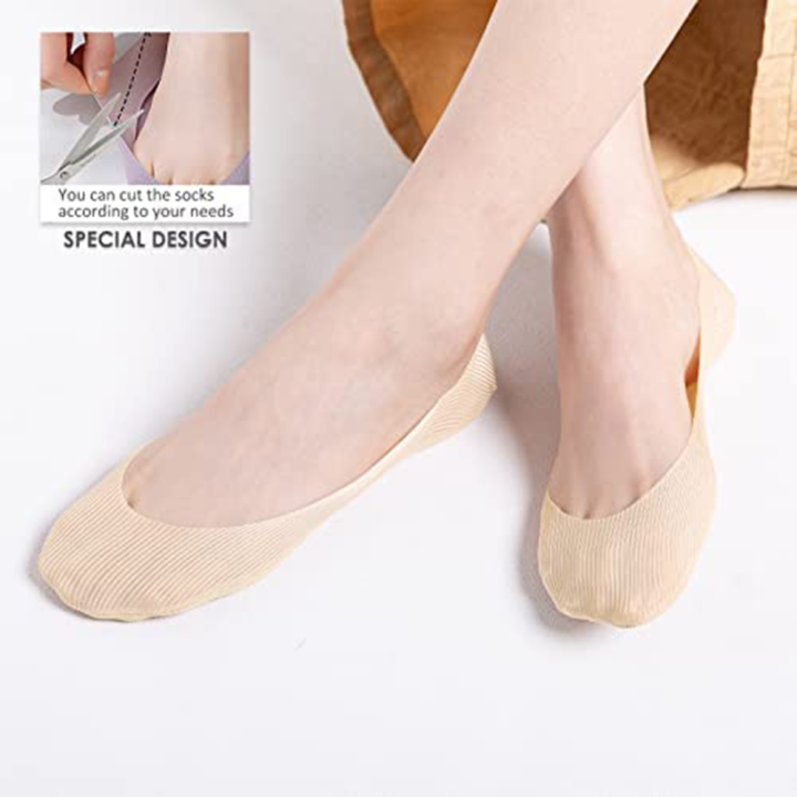No%20Show%20Socks%20Womens%20Ultra%20Low%20Cut%20Liner%20Socks%20Non%20Slip%20Hidden%20Invisible%20For%20Flats%20Boat%20-%20Image%206