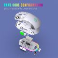 6-Key 2.4G- Wireless Mouse Tri-mode RGB Glowing 12 Lighting Bluetooth-compatible Game TypeC Charging Mouse Rechargeable.