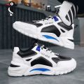Woodpecker Men's Shoes Student Casual Shoes Autumn and Winter Non-Slip Trendy All-Matching Dad Shoes Breathable Leather Sneakers. 