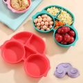 【NEW】 Baby Silicone Plate Cartoon Car Children Feeding Dishes Suction Cup Plate Non-Slip Baby Food Feeding Sucker Bowl For Children. 