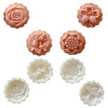 Cookie Stamps Moon Cake Molds with 4 Different Flower Patterns for Baking Moon Cakes Cookies. 